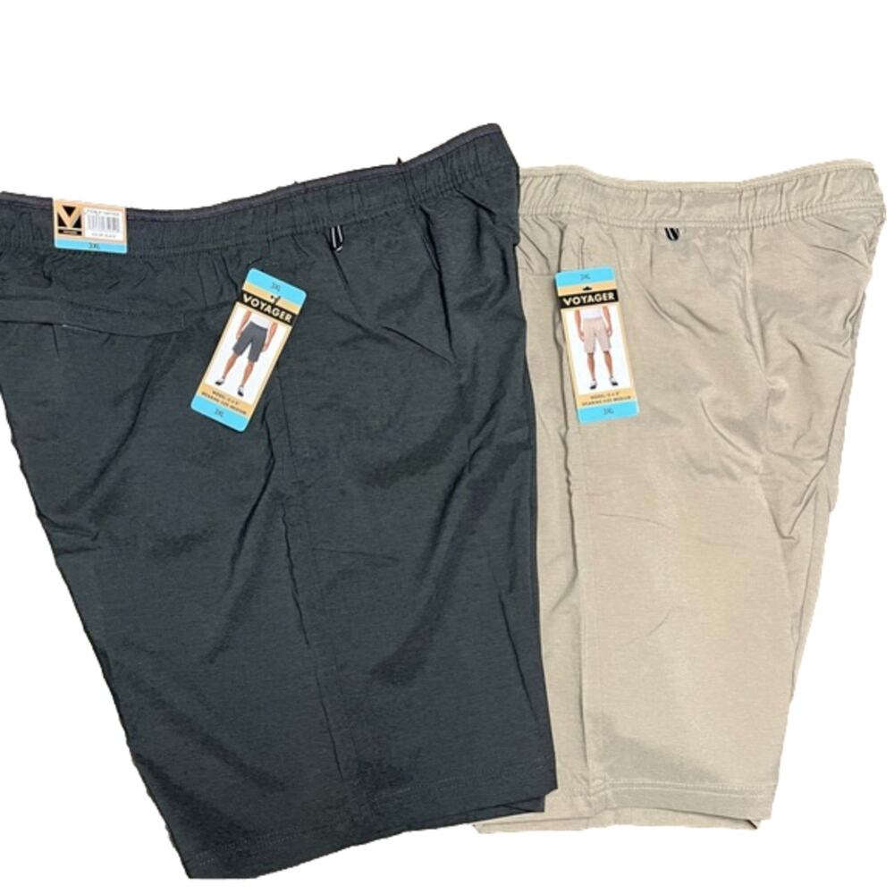 Voyager Men’s Shorts Performance Active Golf Stretch 2 PAIRS Size 3X NWT